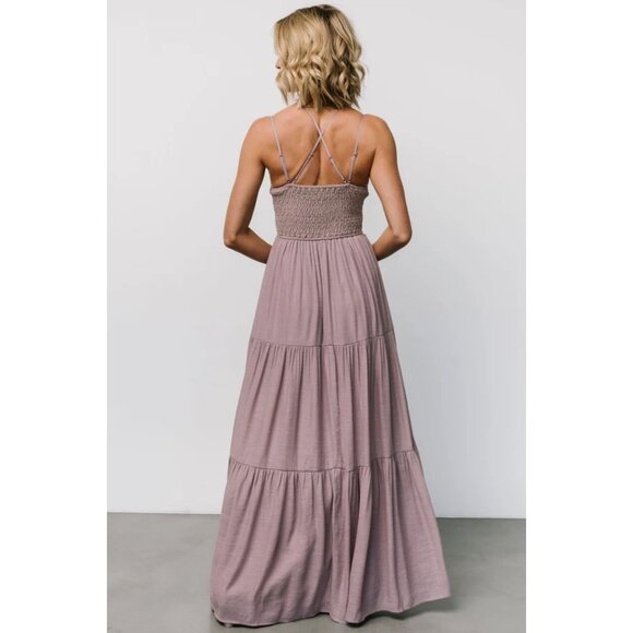 NWT Baltic Born Summerlin Lace Top Maxi Dress Dusty Mauve Lilac Small - Picture 5 of 14